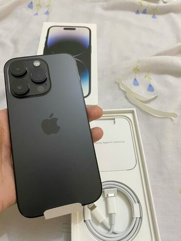 айфон 11 pro цена бишкек: IPhone 14 Pro, Жаңы, Black Titanium, Кулакчындар, Заряддоочу түзүлүш, Кабель