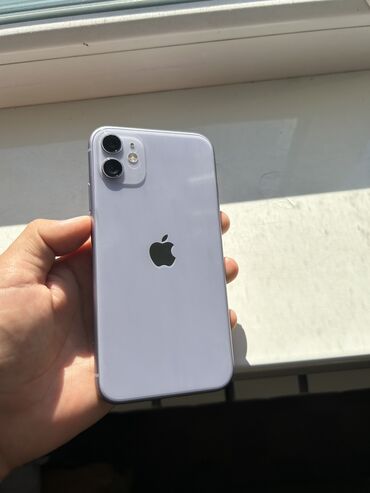 Apple iPhone: IPhone 11, Скидка 30%, Б/у, 64 ГБ, Deep Purple, Зарядное устройство, Защитное стекло, Чехол, 79 %