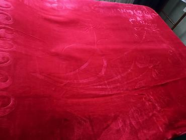 iplik: Qırmızı dəbli örtük/plaşetka - Material: qalın, yumşaq və isti — 2