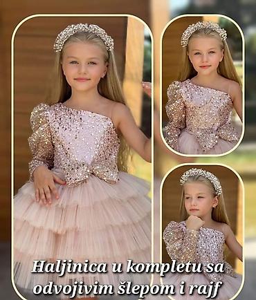 maxi suknja: Haljinica u kompletu sa odvojivim slepom i rajfom za kosu NOVO! Cena — 1