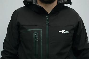 Kožne jakne: Crna muška softshell jakna brenda Mountain Sport sa kapuljačom. Jakna — 6