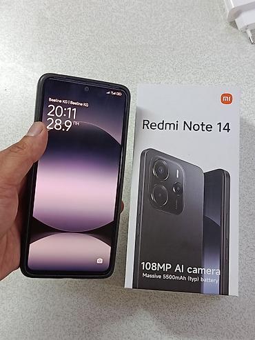 redmi нот 7: Redmi, Redmi Note 14, Новый, 128 ГБ, цвет - Черный — 1