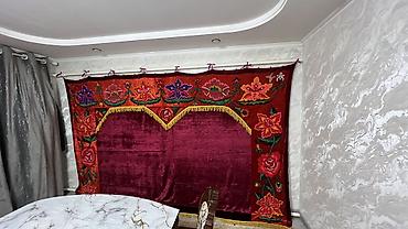 сатин ткань: Настенный декоративный рушник/панно из бархата с вышивкой - Материал — 5