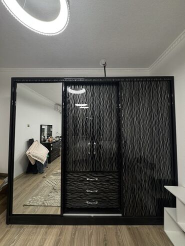 угловые прикроватные тумбочки: Спальный гарнитур, Шкаф, цвет - Черный