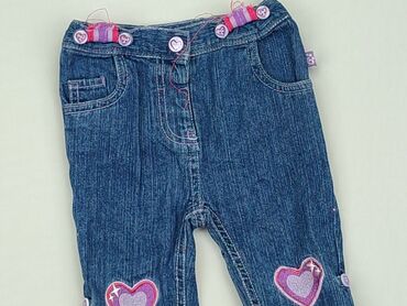 skinny high jeans: Spodnie jeansowe, 6-9 m, stan - Dobry