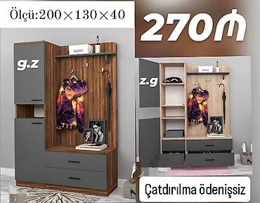 acarlı dolab: Dəhliz üçün çoxfunksiyalı paltar dolabı və asılqan sistemi - Ölçü — 1