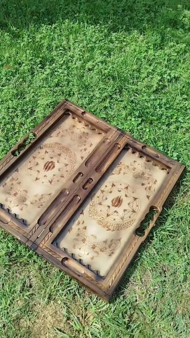 Nərdlər: Əl işi “diplomat” nərd taxtası - Tamamilə əl işi olan qatlanan nərd — 5