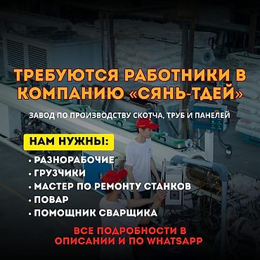 «СЯНЬ-ТДЕЙ» ишканасына кызматкерлер керек (Скотч, түтүктөр жана