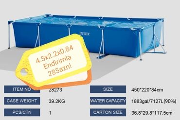 Hovuzlar: Yeni Karkas Hovuz Intex, 2.1 - 3 m, 2501 - 3000 l