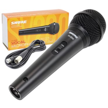 video mikrofon: Shure SV200. Dynamic Vocal mikrafon. Orjinal Avropa istehsalıdır. Həm