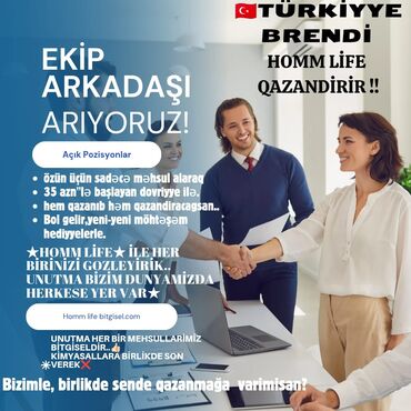 Marketoloqlar: Marketoloq tələb olunur, Onlayn iş, 46 yaşdan yuxarı, Təcrübəsiz