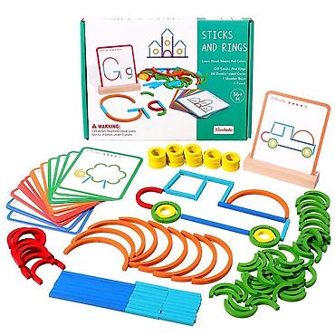 крестики нолики: Развивающий набор “Sticks and Rings” (Treehole) - Обучающая игра для — 1