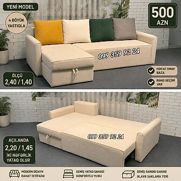 Диваны: Yeni model künc divan – transformasiya olunan yataq funksiyalı - Ölçü — 1