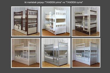 İkimərtəbəli uşaq çarpayıları: Oğlan və qız üçün, Yeni, Çarpayı, Matras ilə, Siyirməli, Taxta — 3