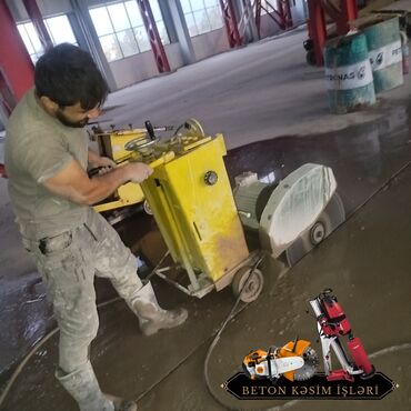Beton işləri: #Betonkesme #betondeşmə Beton kubik kərpic - dən kəsim deşim — 9