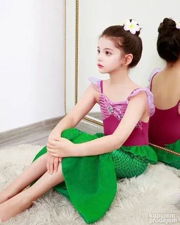 Kostimi za maskenbal: NOVO NOVI Kostimi za decu mala sirena Arijel Ariel decija haljina. U — 4