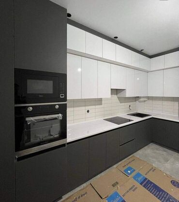 Sifarişlə mətbəx mebeli: Sifarişlə mətbəx dəsti, Özü çəkən petlələr, MDF, Kredit yoxdur, Pulsuz çatdırılma — 12