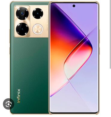 dubaydan telefon: Infinix Note 40 Pro, 256 GB, rəng - Yaşıl, Düyməli, Sensor, Simsiz şarj