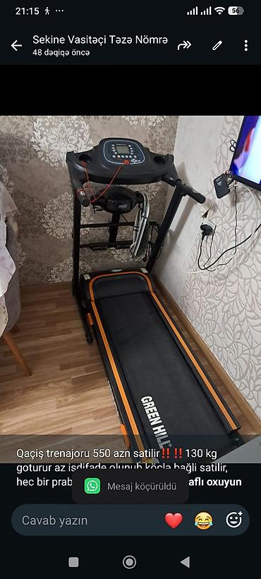 Qaçiş trenajoru 550 azn satilir‼️‼️130 kg goturur az isdifade olunub