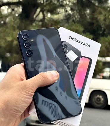 Samsung: Samsung Galaxy A24 4G, 128 ГБ, цвет - Черный, Гарантия, Сенсорный, Отпечаток пальца
