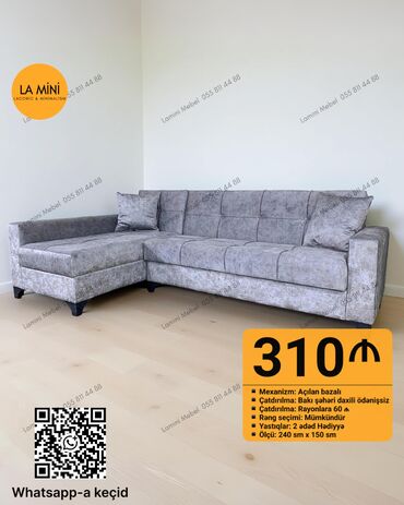 tap az mebel işlənmiş divan kreslo: Künc divan, Qonaq otağı üçün, Parça, Bazalı, Açılan, Kitab
