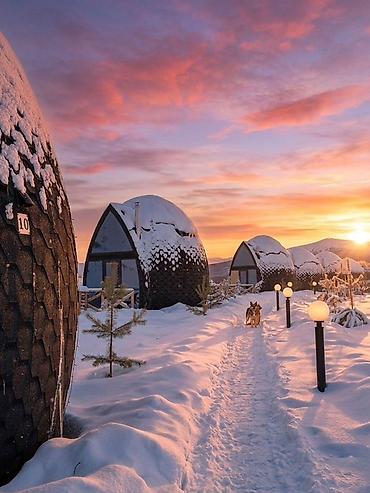 Посуточная аренда домов: Zain Resort — тёплые двухэтажные коттеджи в горах (до 4 гостей) С — 7