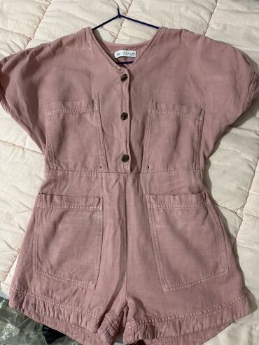 Другая женская одежда: Комбез, ZARA, тонкая джинса, розовый цвет Одевали несколько раз, для