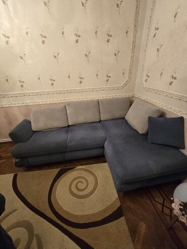 диван с креслами: Угловой диван, Б/у, Раскладной, С подъемным механизмом, Нет доставки