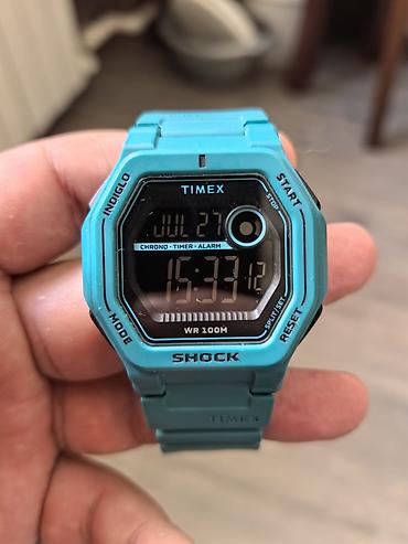 Aksesuarlar: Timex Shock Resistant rəqəmsal saat – model TW2V59900 - Rəng: mavi — 2
