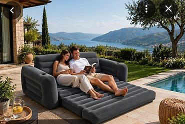 şişmə divan: INTEX şişmə divan-yataq – 2-si 1-də çoxfunksiyalı model - Brend — 1