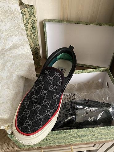 гуччи: Слипоны Gucci GG Canvas Slip-On - Модель: низкие слипоны без шнурков — 3
