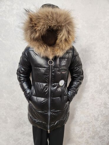 Пуховики и зимние куртки: Пуховик, Длинная модель, С капюшоном, XS (EU 34)
