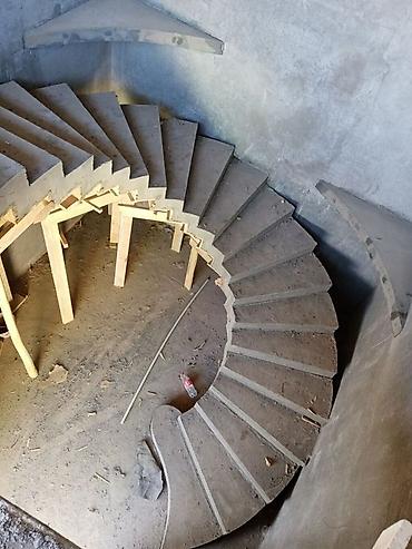 Дом и сад: Бетонная лестница Для дома, Форма лестницы: Винтовая — 1