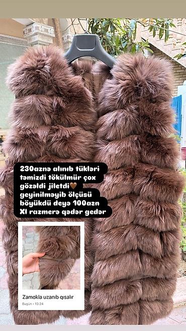 hind geyimi: - Qadınlar üçün süni xəz jilet - Rəng: qəhvəyi/şokolad - Yumşaq, sıx — 1