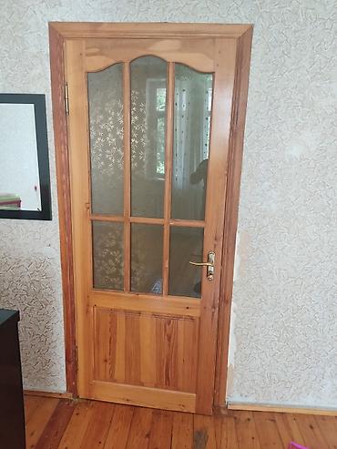 Qapılar və aksessuarlar: Taxta otaq qapısı – şüşəli model Ev temir olundugu ucun qapilar — 3