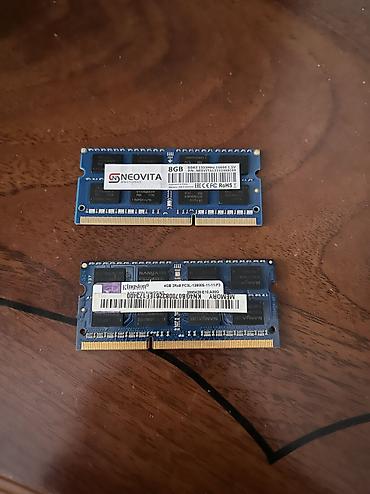 Operativ yaddaş (RAM) Kingston, 8 GB, 1600 Mhz, DDR3, Noutbuk üçün, Yeni