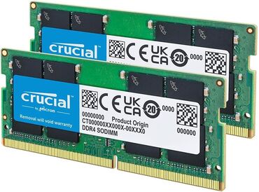 Operativ yaddaş (RAM): Operativ yaddaş (RAM) Crucial, 16 GB, 3200 Mhz, DDR4, PC üçün, Yeni