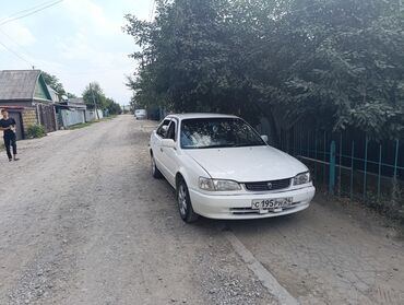 диск gx: Белый седан Toyota Corolla с четырьмя дверями и багажником. Автомобиль