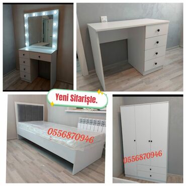 Yataq otağı dəstləri: İkinəfərlik çarpayı, Dolab, Azərbaycan, Yeni — 8