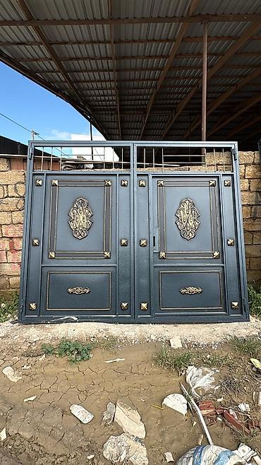 ev qapıları və darvazalar: Məhsul təsviri: - İkiqat açılan metal darvaza modelləri - Üst hissədə — 3