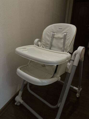 uşaq oturacaqları: Uşaq yemək stulu – POPYPAPA brendi - Rəng: açıq krem/ağ - Yumşaq