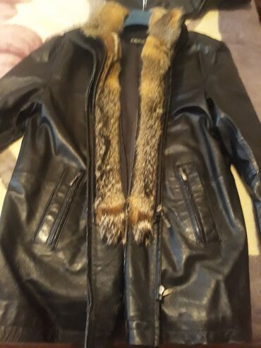 мужские кожаные куртки в баку: Куртка 5XL (EU 50), цвет - Черный