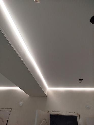 Трековые светильники и споты: Все элементы работают вместе: свет, линии потолка и ниши. За счёт — 17