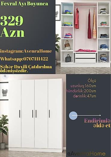 veşilka satışı: Düz dolab, Yataq otağı üçün, Paltar üçün, Açılan, Korpuslu, 4 qapılı — 2