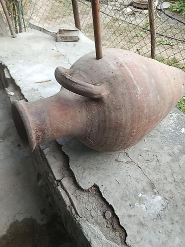 tar qabi: Böyük həcmli gil küp (amfora tipli) - Material: təbii gil, bişmiş — 1
