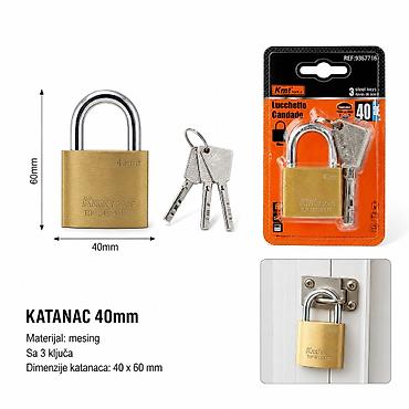 KMT Premium ukrasni ekseri brava 9367716 Katanac 40 mm od mesinga za