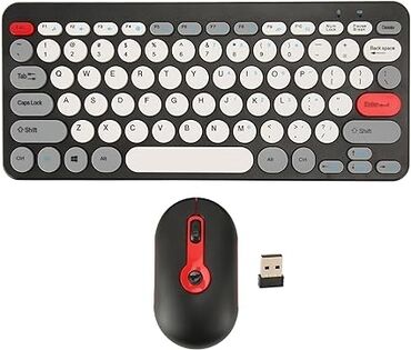 klaviatura qiymətləri: Bluetooth Klaviatura Wireless Keyboard Mouse BROLEO Chic Mini Round