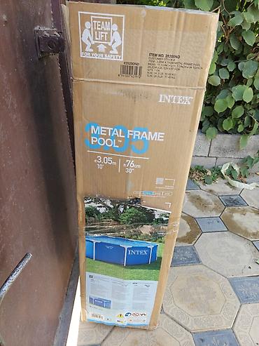 water: (Крышка для бассейна в комплекте )Каркасный бассейн Intex Metal Frame — 5