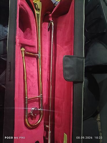 Thoman yaxşı vəziyətdə Trombon + çexol dəsti - Növ: Tenor trombon at lalafo.az — 1 Thoman yaxşı vəziyətdə Trombon + çexol dəsti - Növ: Tenor trombon — 1
