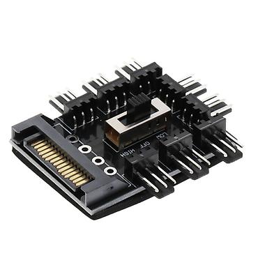 восемь: Разветвитель NNC FAN HUB SATA на 8 3PIN вентиляторов КОНТРОЛЛЕР — 5